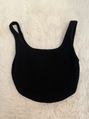 Ribbed Black Tank Top Babaton Aritzia